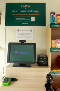 Terminal de pagamento do Ponto Mart